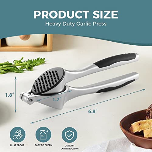 KITEXPERT Garlic Press, Premium Garlic Mincer with Ergonomic Grip