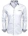 HOTOUCH Mens Business Casual Cotton Formal Dress Shirt A-White, X-Large, 27.70