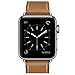 Compatible with Apple Watch Band 38 40mm, Marge Plus Genuine Leather Double Tour Watch Strap Replacement Band Compatible with Apple Watch Series 4 /3 / 2/ 1 Sport and Edition, Brown