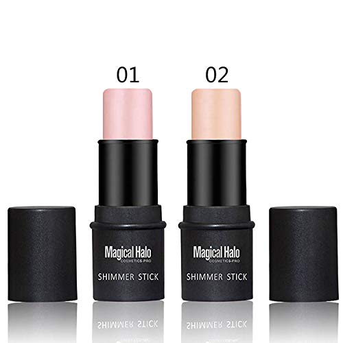 COOSA Makeup 2 Color Highlighter Stick Skin Care Shimmer Cream Powder Waterproof Light Face Cosmetics Stick Highlighters(2PCS) - Thumbnail 6
