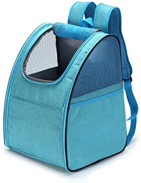 Uzsoeey 猫 キャリー バッグ ペットキャリー 折りたたみ おしゃれ お出かけ用 持ち運び便利 小型犬 通気性抜群 購入 通院 ブルー 電車移動 リュック 散歩 軽量 小動物適用 避難用 旅行
