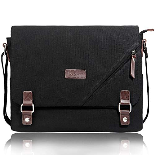 ibagbar Upgraded Canvas Messenger Bags 14 Inch Shoulder Crossbody Bag