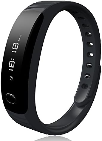 DAEON(TM) Smart Fitness Activity Tracker Wristband, Oled Screen, Bluetooth 4.0 Intelligent Fitness Wristband with Sedentary Vibration Reminder, Selfie Control, Step and Distance Counting (Black)