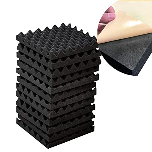 Acoustic panels Studio foam SelfAdhesive 12 pack Egg Crate 2" X 12" X