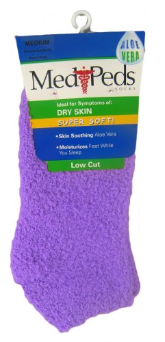 MediPeds Cozy Lowcut Sock, 1 Pair, Medium (Purple)