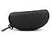 WAAO Olymstore(TM) 2pcs Portable Oval Shape Zippered Closure Eye Glasses Sunglasses Hard Case Box Holder with Carabiner Hook Clip for Outdoor Traveling Use