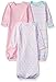 Amazon Essentials Baby 3-Pack Sleeper Gown, Girl Heart, 0-6M