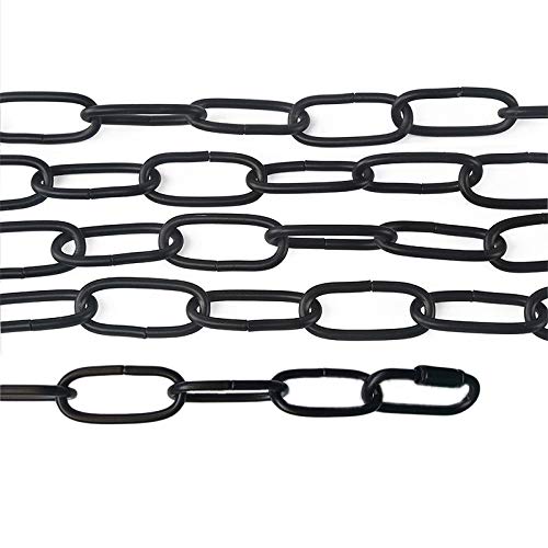 WOERFU 6 feet Black Pendant Light Fixture Chain Permits Installation Of Chain-Hung Fixtures On High Ceilings with Maximum Fixture Weight Of 50 Pounds