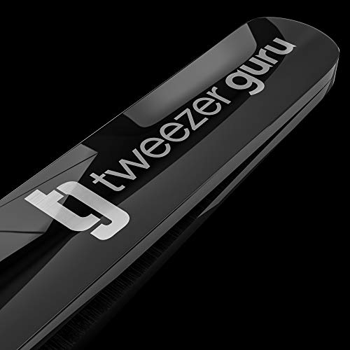 Luxury Tweezers Set by TG+ (Midnight Edition) - Tweezer Guru Stainless Steel Slant Tip Eyebrow Tweezers Set - Great Precision for Facial Hair, Ingrown Hair, Splinter, Blackhead and Tick Remover - Thumbnail 6