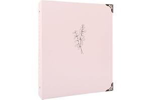 Colacoo 3 Ring Binder 1 Inch - Aesthetic Binder with 2 Interior Pockets for Letter Sized Paper, Decorative Hardcover Cute Bin