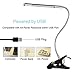 Topwell LED Eye-Care Clip Desk Lamp,Flexible Sturdy Gooseneck Desk Light,3 Modes Dimmable Table Lamp,6W,360°USB Light+a Adapter(Included),for Reading,Study,in College,Domitory,Bedroom