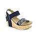 Corkys Women's Frayed Sandals Denim