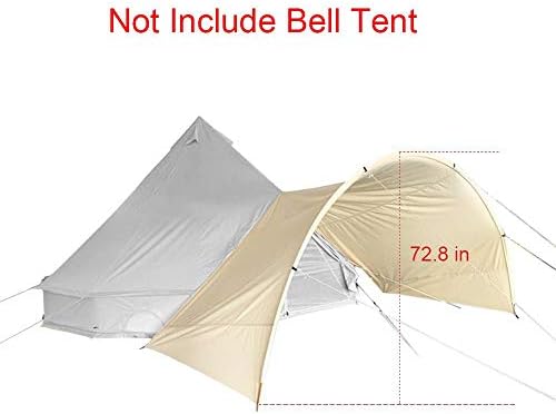 SportTent Cotton Canvas Bell Tent Porch Camping Awning Sun Shade Shelter for 5M Tent