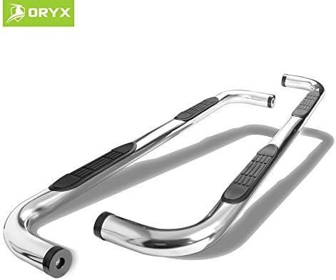 ORYX N1395749 Chrome Mirror Polished 3 inches Round Nerf Bars | Side Steps | Running Boards Fits Toyota Tundra Access Cab 2000-2006