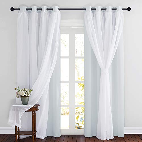 PONY-DANCE-Window-Curtains-with-Sheer-Blackout-Curtains-Draperies-Panels-for-BedroomLivingDining-Room-52-W-by-84-L-Greyish-White-2-Pieces