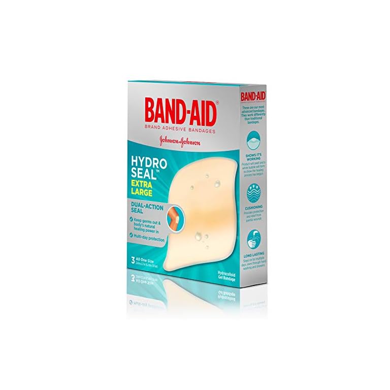 BandAid Brand Hydro Seal Adhesive Hydrocolloid Gel Bandages for Wound