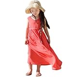Urparcel Girls Princess Beach One Piece Dress Bohemia Sundress Long Skirts 3-8y