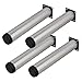 RDEXP 2 Inch Dia 30cm Height Stainless Steel Adjustable Kitchen Cabinet Round Feet Pack of 4