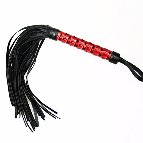 HOT! 3 Colors Leather Spanking Fetish Whip Flogger Sex Toys For Couples Sexy Policy Adult Games Flirt Erotic Products (38.5cm Length, Red)