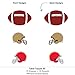Big Dot of Happiness Super Football Bowl - Sports Game Day Party Centerpiece Sticks - Table Toppers - Set of 15