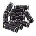 ALAVENTE 40 Pcs 1/4” Push to Connect Air Fittings 6mm Pneumatic Fittings Kit Air Line Quick Fittings, Inlcude 10 Spliters + 10 Elbows + 10 Tee + 10 Straight Tubes