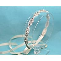 Beaded Bridal Ribbon Tie Back Headband