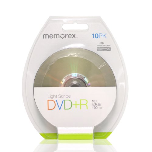 Memorex 120 min. (sp)/4.7 GB DVD+R 16x Light Scribe (10-pack)