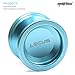 MAGICYOYO Responsive Beginners Yoyo Ball Bearing V6 LOCUS Space Aluminum Metal Yoyos Ball for Learner Kids with Bag Glove 5 Strings Blue
