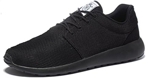 Wei Men's Breathable Running Shoes,Walk,Beach Aqua,Outdoor,Water,Rainy,Exercise,Drive,Athletic Sneakers EU43 All Black