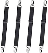 Sopito Bed Sheet Suspenders, 4pcs Adjustable Bed Sheet Holder Straps Sheet Fasteners Heavy Duty B...