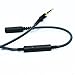 1m(3.2ft) 3.5mm male to 3.5mm Female headset earphone Headphone Adapter Extension Cable with remote & mic for iphone itouch ipad and Most of Android phone