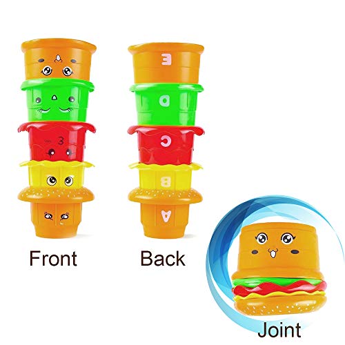 House Ur Home Baby Bath Toy -Waterfall Water Station with 5 Stackable Cups by Enhance Your Baby’s Thinking Ability and Creativity Great Toy for Boys - Girls-Toddlers - Thumbnail 7