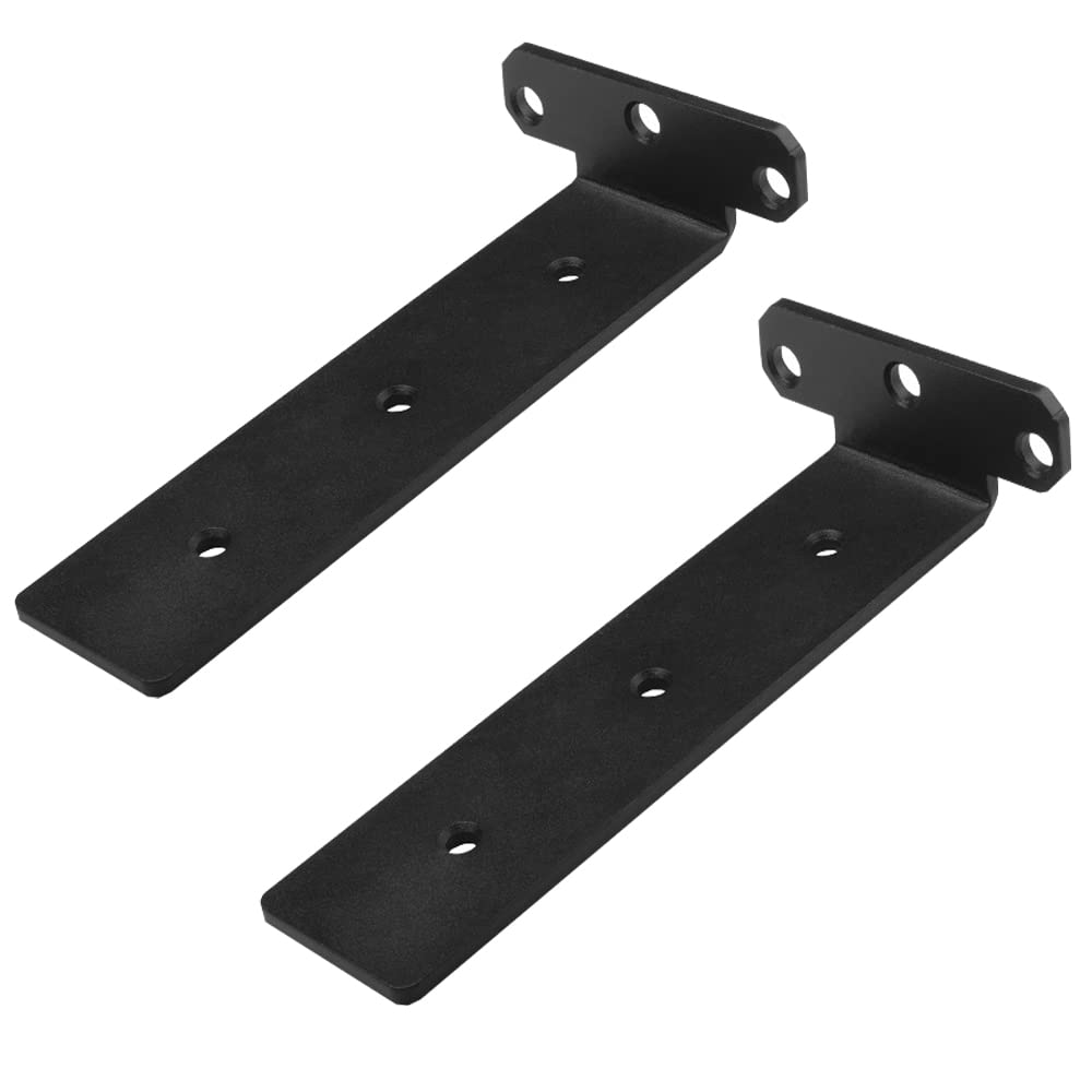 Melairy 2PC Thickened Black Shelf Brackets Wall Mounted Shelve Brackets 25CM Metal L Bracket Right Angle Table Support Bracket… — image 1