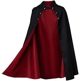 MyheroCos Men's Vampire Cape Costume Red Black Cloak