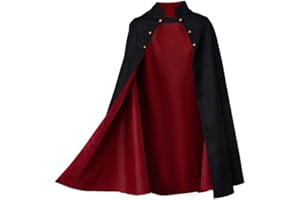 MyheroCos Wirt Mantle Cosplay Costume Men's Vampire Cape Costume Red Black Cloak