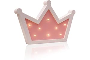 SWEET FANMULIN SICHOWEL Queen Princess Kings Shaped Sign-Lighted,Crown Decor for Birthday Wedding Party, Christmas, Kids Room, Living Room Decor (1, Pink) (1)