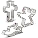 Religious Christmas Cookie Cutters 3-Pc. Set Made in USA by Ann Clark, Angel, Cross, Dove