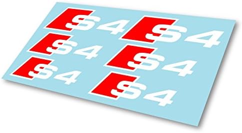 GraphicFX x6 Audi S4 Badge Stickers Hi Temp Brake Caliper Decals