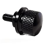 Stainless Seat Bolt for Harley Davidson - Black Billet Aluminum Hard Anodized Screw