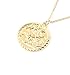 MOLOCH Layered Choker Necklace Delicate Multilayer Chain Insignia Coin Pendant Necklace Set Women Jewelry (Gold)