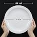 Y YHY 10.6 Inches Porcelain Dinner Plates, White Round Plate Set, Set of 4