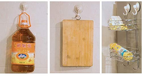 SANSUM Vacuum Suction Cup Hooks 6pcs, Strong Vacuum Removable Holder for Kitchen Restroom Bathroom and Room Hanger Storage