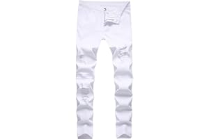 HUNGSON Boy's Skinny Fit Ripped Destroyed Distressed Fashion Kids Denim Jeans Pants