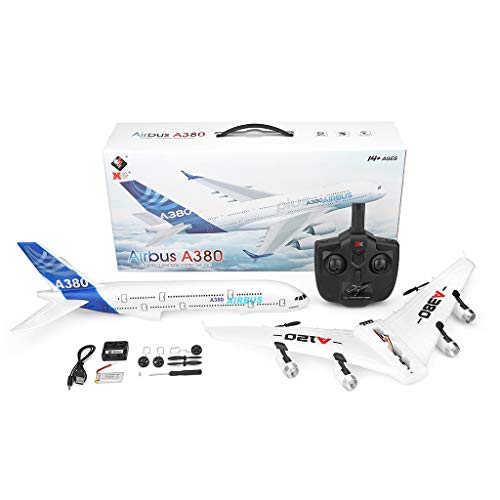 Really GO-US Direct A120-A380 Airbus 510 mm Wingspan 2.4GHz 3CH RC EPP ABS Airplane Fixed Wing RTF with Mode 2 Remote Controller Scale Aeromodelling Default Fuselage /18.9 X 20 inches