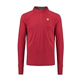 Scuderia Ferrari Formula 1 Men's Red Long Sleeve 1/2 Zip Midlayer Shirt