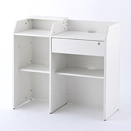 Amazon Co Jp Rfシリーズ レジカウンターワイド ホワイト Rfrgcw Wh アールエフヤマカワ Rfyamakawa 店舗什器 レジ台 カウンター お会計 支払カウンター ホーム キッチン