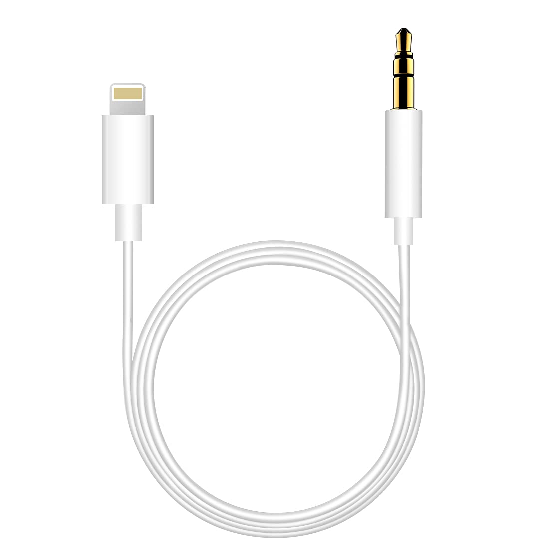 Car Aux Cable for i/Phone,3.5mm Aux Audio Cord compatible with i/Phone 12/11/X+ 7/7+/8/8+/X/XS/XR/XS MAX, i/pad, i/pod touch, Home/Car Stereo, Speaker, Headphones 3.5ft