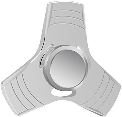 Fidget Spinner Edc Adhd fidget toy Ultra Durable High Speed 2-4 Min Spins Relief Toys Aluminum Alloy Material silver by NuoYaRen