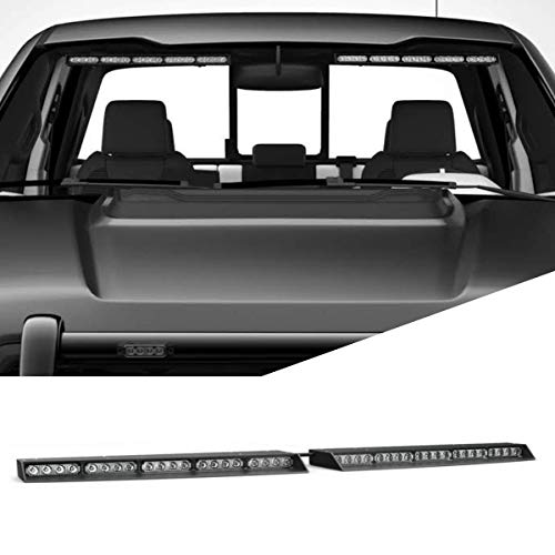SpeedTech Lights Raptor TIR Upper Windshield Interior Split LED Strobe Visor Light Bar Emergency