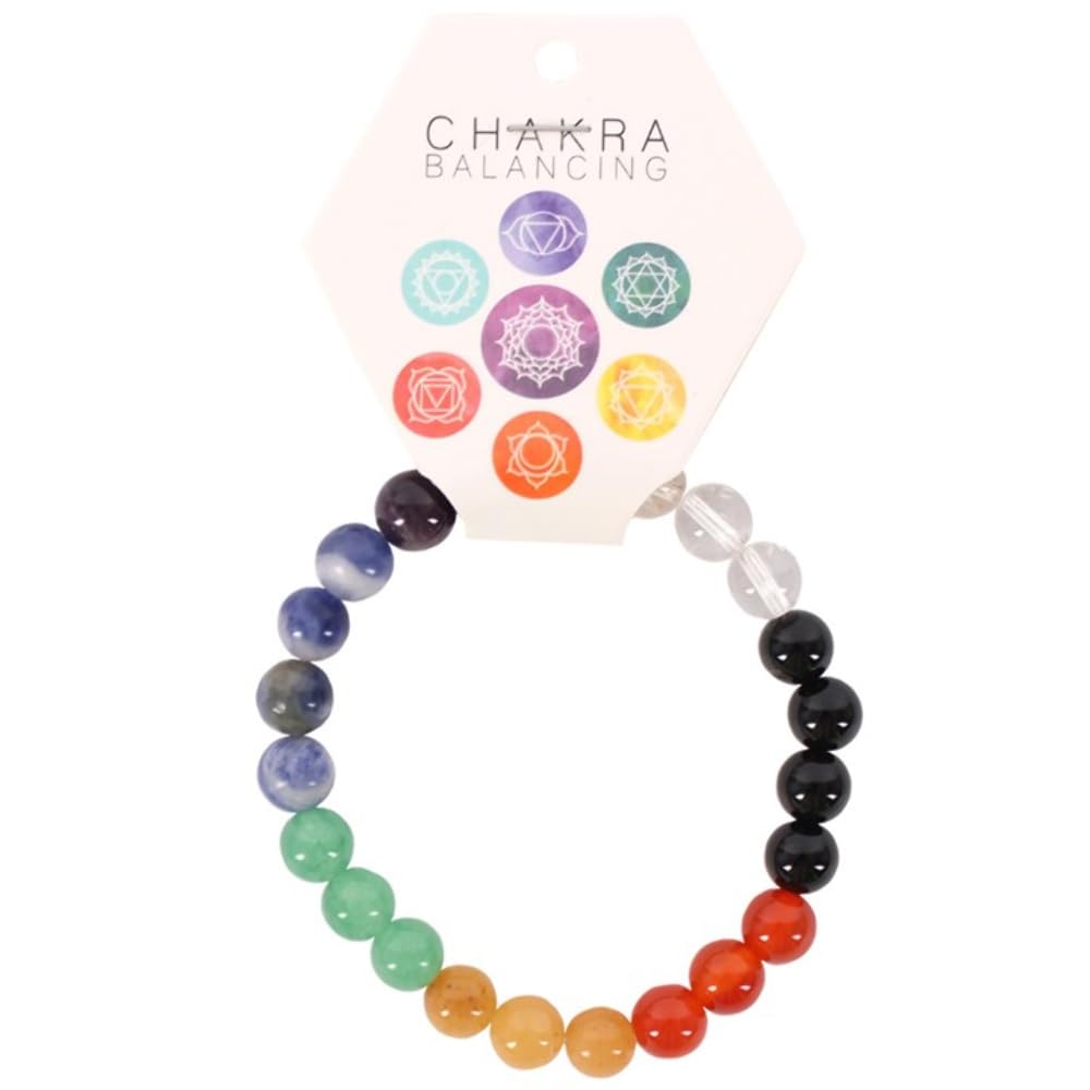 Multicolor Gemstone Chakra Ball Bracelet - 7cm x 4cm (1 Pc.) - Premium-Quality Healing Crystal, Distinctive Design - Perfect for Event